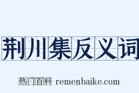 荆川集反义词是什么意思的图片